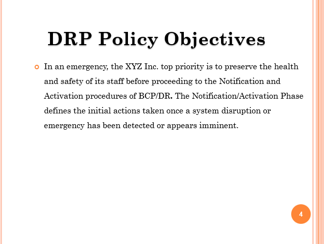 DRP Policy Objectives