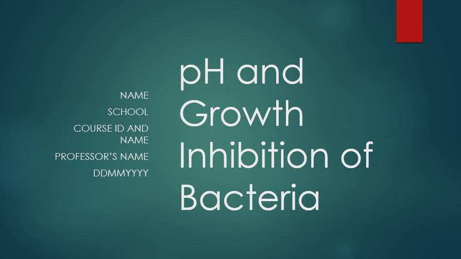 Growth Inhibition of Bacteria