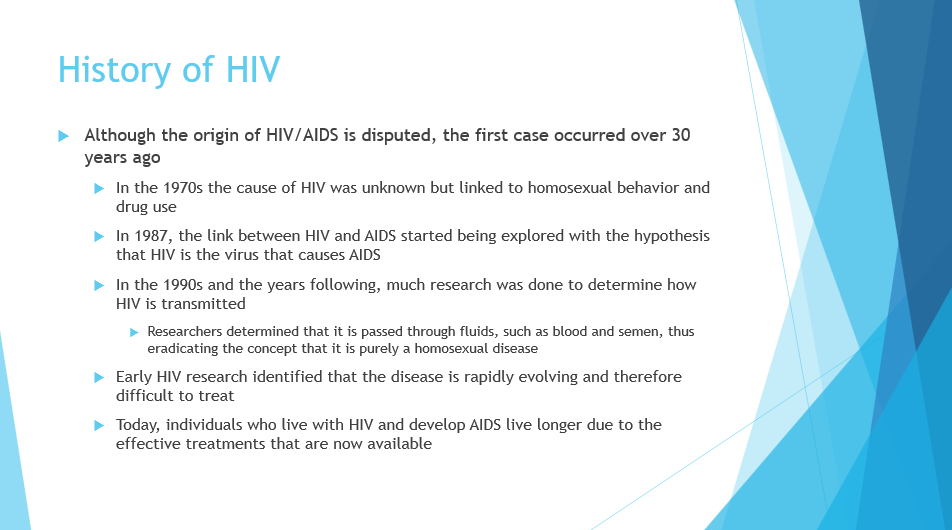 History of HIV