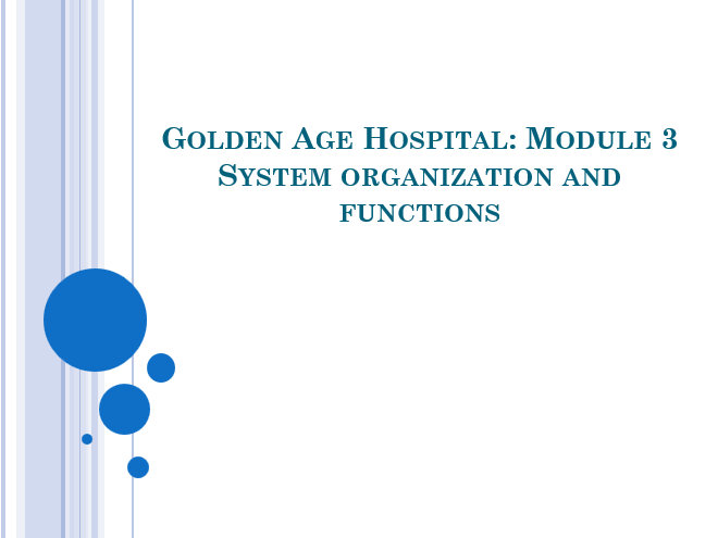 Module 3 System organization and functions