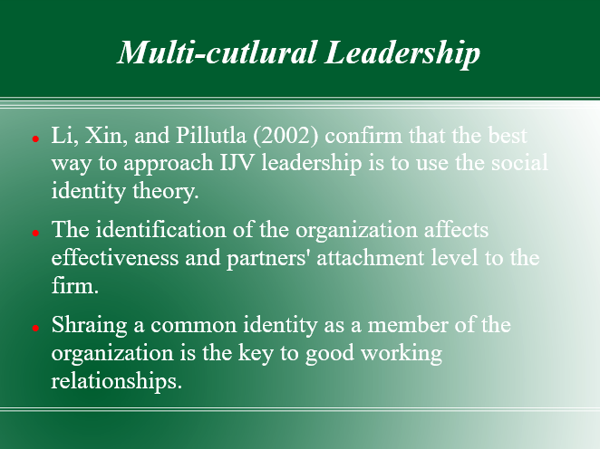 Multi-cutlural Leadership