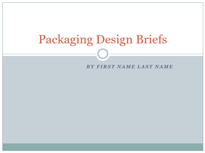 Packaging Design Briefs