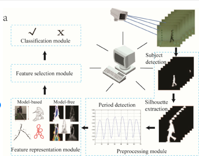 Structure of machine learning on gait recognition