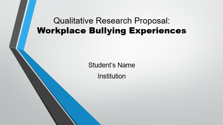 Workplace Bullying Experiences