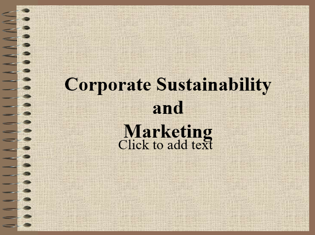 Corporate Sustainability