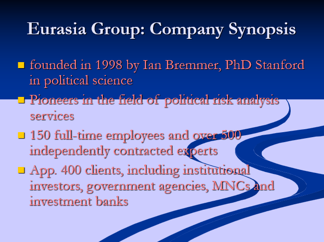 Eurasia Group Company Synopsis