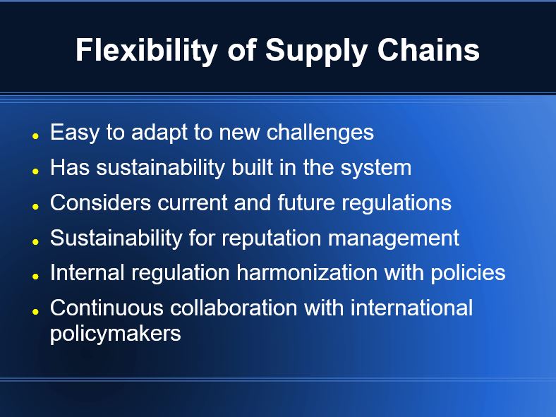 Flexibility of Supply Chains