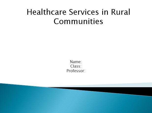 Healthcare Services in Rural Communities