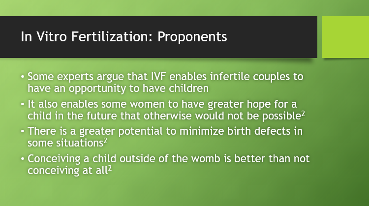 In Vitro Fertilization Proponents