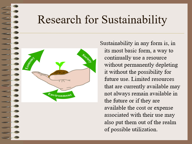 Research for Sustainability