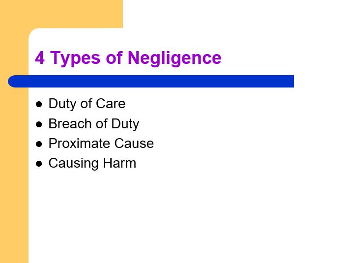 4 Types of Negligence