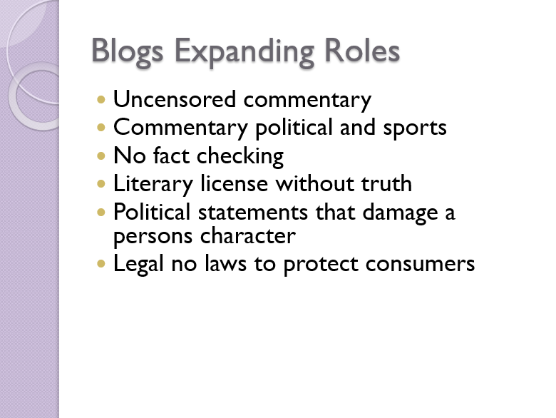 Blogs Expanding Roles 