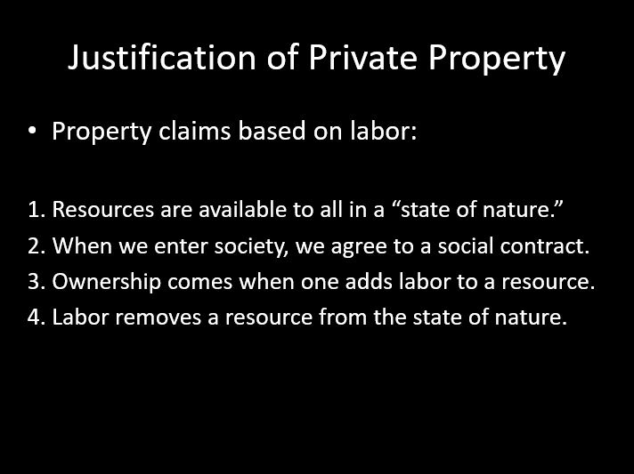 Justification of Private Property