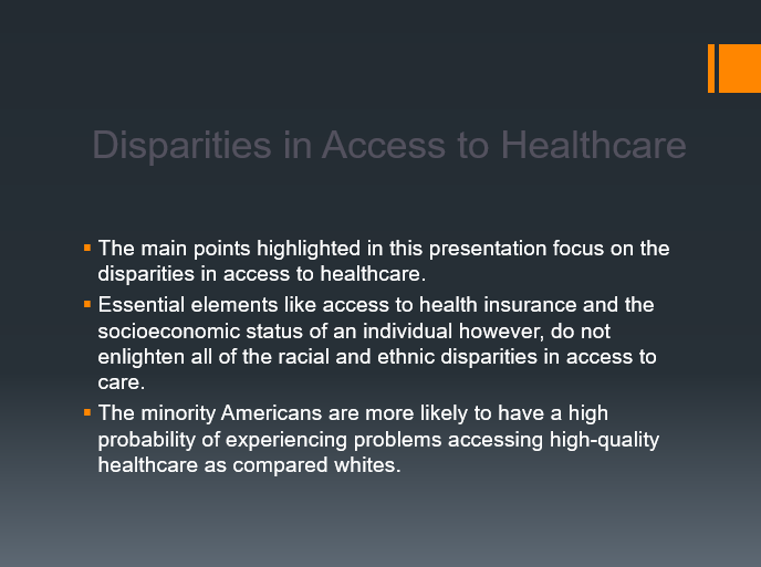 Disparities in Access to Healthcare