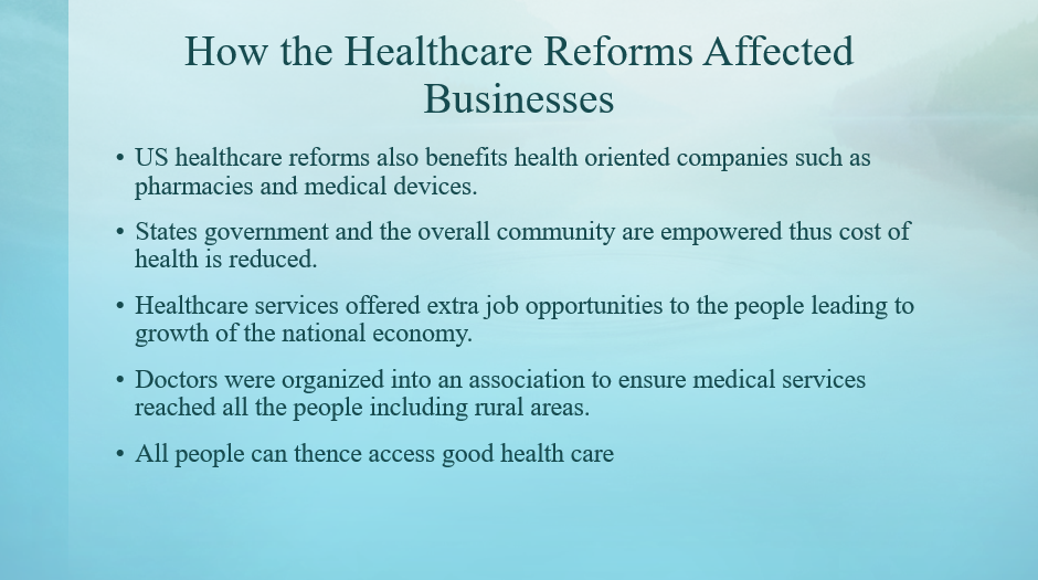 How the Healthcare Reforms Affected Businesses