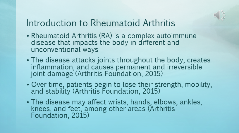 Introduction to Rheumatoid Arthritis