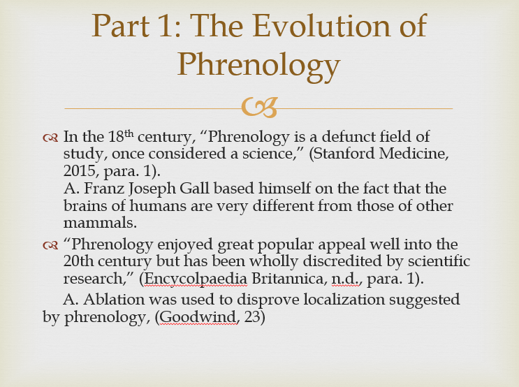 The Evolution of Phrenology