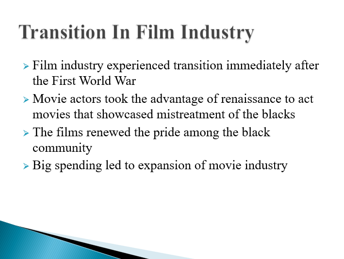 Transition In Film Industry