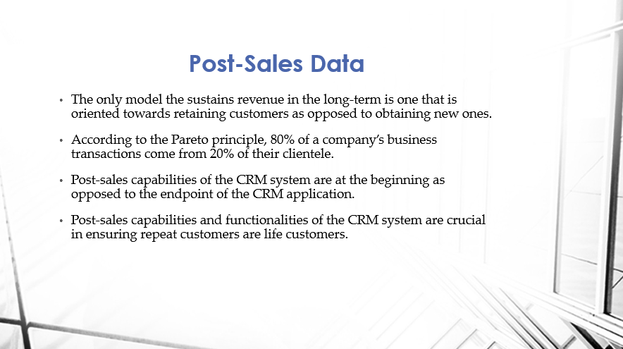 Post-Sales Data