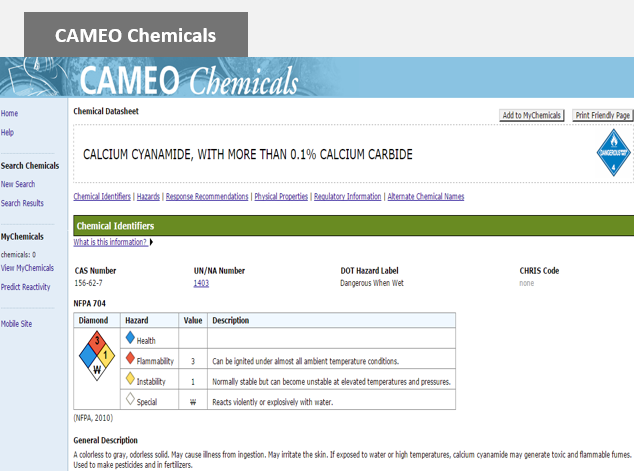 CAMEO Chemicals