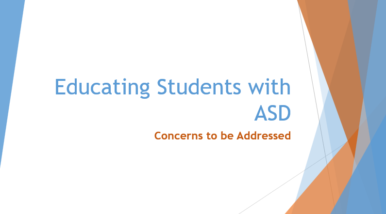 Educating Students with ASD