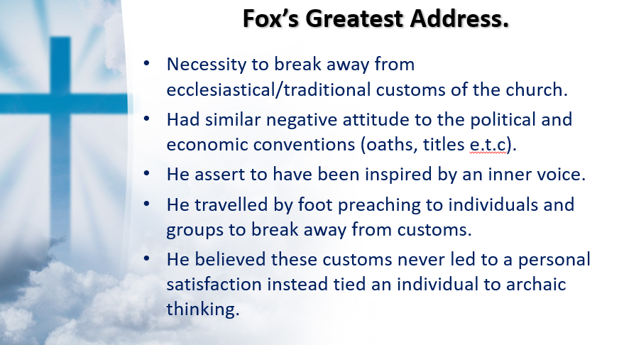 Fox’s Greatest Address