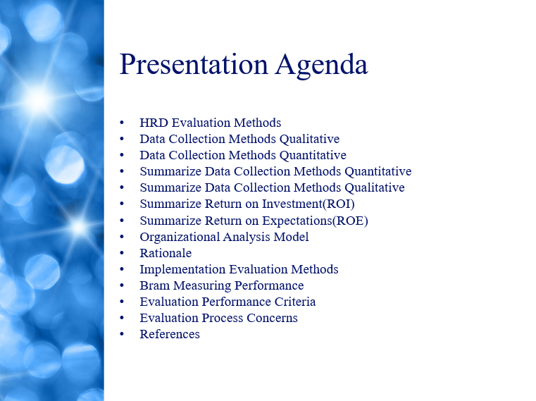 Presentation Agenda