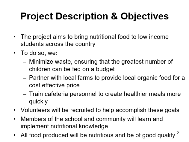 Project Description & Objectives