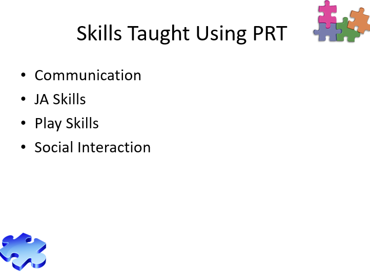 Skills Taught Using PRT