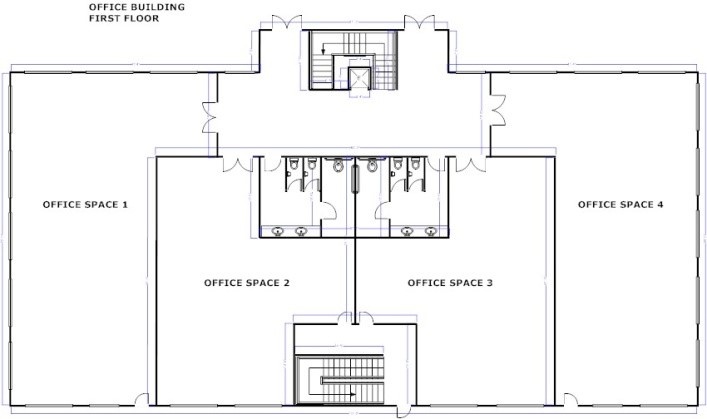 Floor plan for the staffing solutions office 