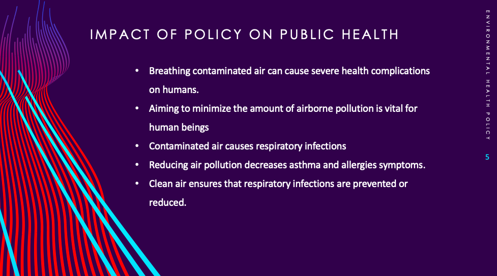 Impact of policy on public health