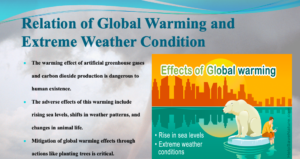 Relation of Global Warming and Extreme Weather Condition